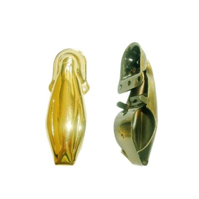 Stamped Metal Coffin Hardware Gold Plating Casket Arm SGS