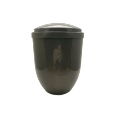 Grey Color Funeral Ash Urn Dia 16.5cm For Human Ash in Plastic Material