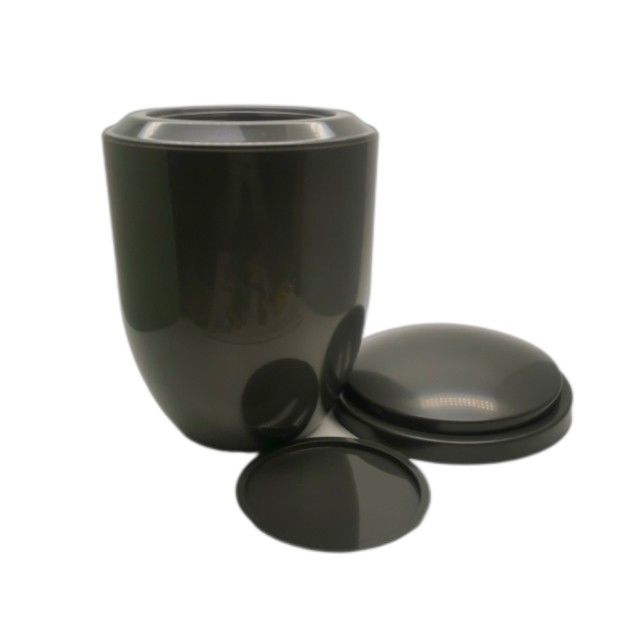 Grey Color Funeral Ash Urn Dia 16.5cm For Human Ash in Plastic Material
