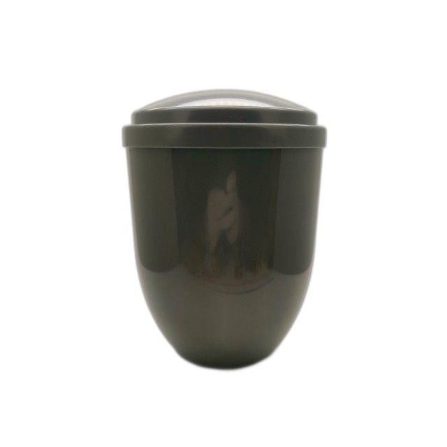 Grey Color Funeral Ash Urn Dia 16.5cm For Human Ash in Plastic Material